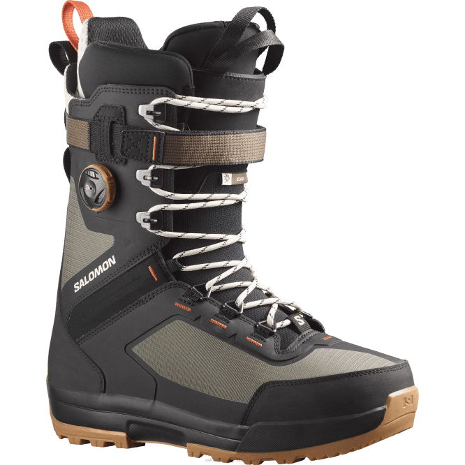 SalomonLF4H593 erkek snowboard botu - echo lace sj boa asker yeşili-x/siyah/yanmış aşı boyası