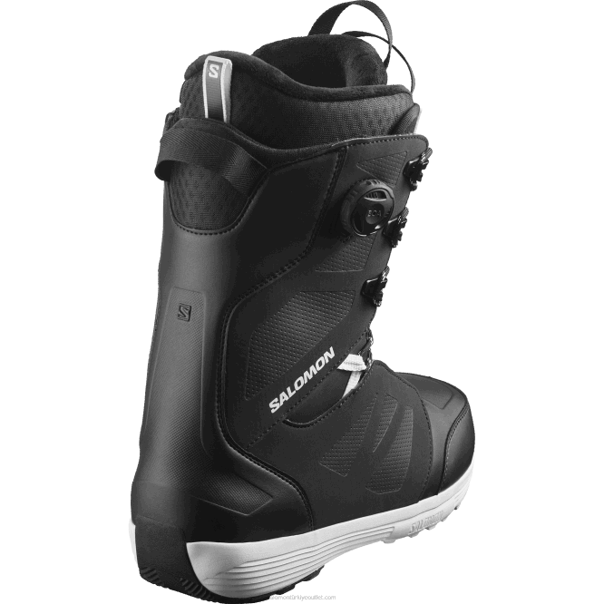 SalomonLF4H597 erkek snowboard botu - launch lace sj boa siyah beyaz