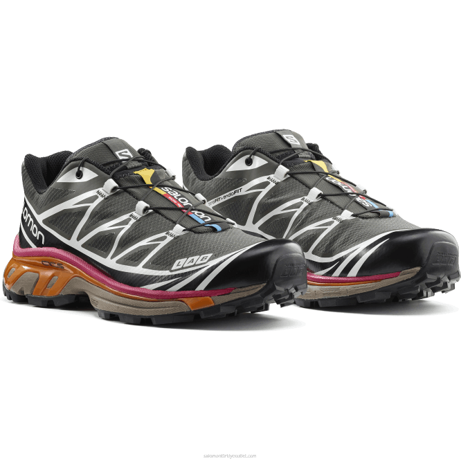 SalomonLF4H66 erkek spor ayakkabı - xt-6 yeniden kesim beluga/siyah/kırmızı turuncu