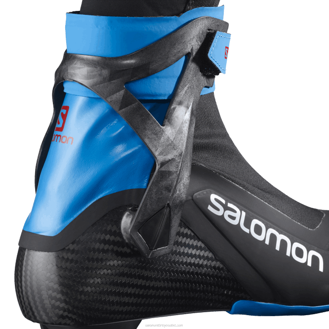 SalomonLF4H697 erkek nordic kayak botu - s/lab carbon skate el siyah/işlem mavisi