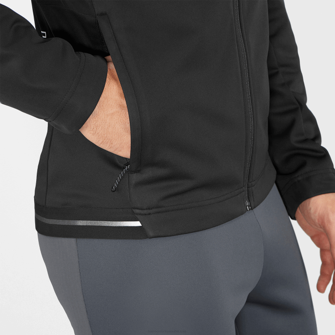 SalomonLF4H733 erkek rüzgar ceketi - gore-tex infinium rüzgar durdurucu koyu siyah