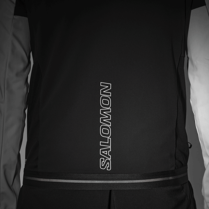 SalomonLF4H734 erkek rüzgar ceketi - gore-tex infinium rüzgar durdurucu beyaz/koyu siyah