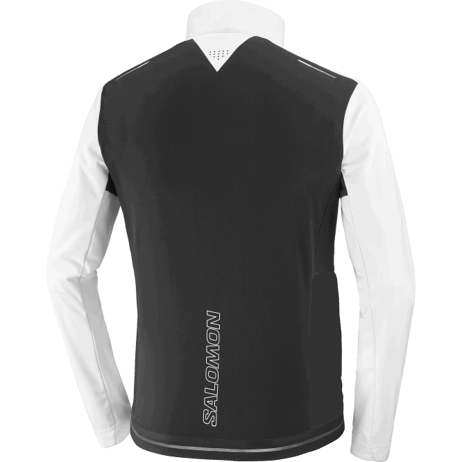 SalomonLF4H734 erkek rüzgar ceketi - gore-tex infinium rüzgar durdurucu beyaz/koyu siyah