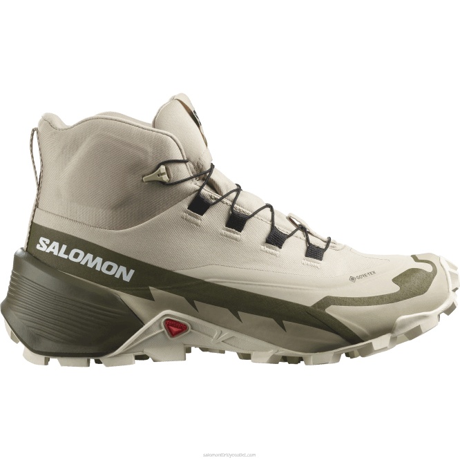 SalomonLF4H736 Kadın Yürüyüş Botları - Cross Hire 2 Mid Gore-Tex tüy grisi/zeytin gecesi/beyaz