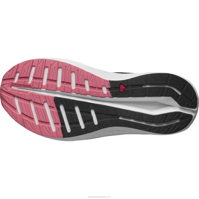 SalomonLF4H741 kadın koşu ayakkabısı - aero blaze siyah/beyaz/çay gülü