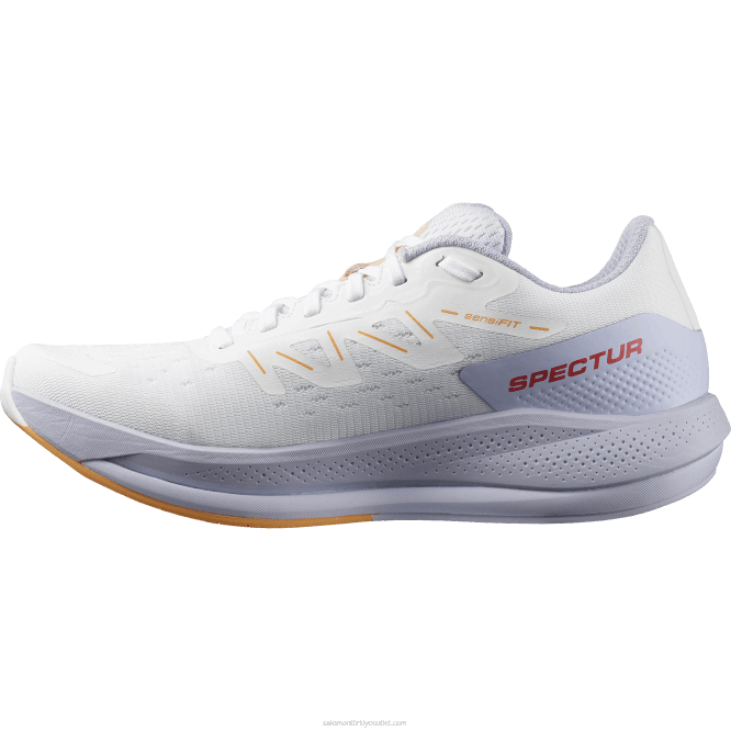 SalomonLF4H747 kadın koşu ayakkabısı - spectur beyaz/mor funda/yanan turuncu