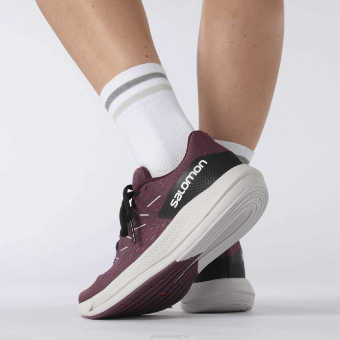 SalomonLF4H748 kadın koşu ayakkabısı - spectur lale ağacı/ay taşı/üzüm şarabı