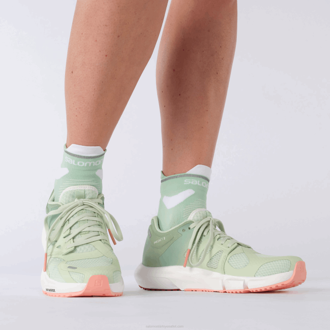 SalomonLF4H755 kadın koşu ayakkabısı - tahmin 2 sprey/granit yeşili/çiçek açan yıldız çiçeği