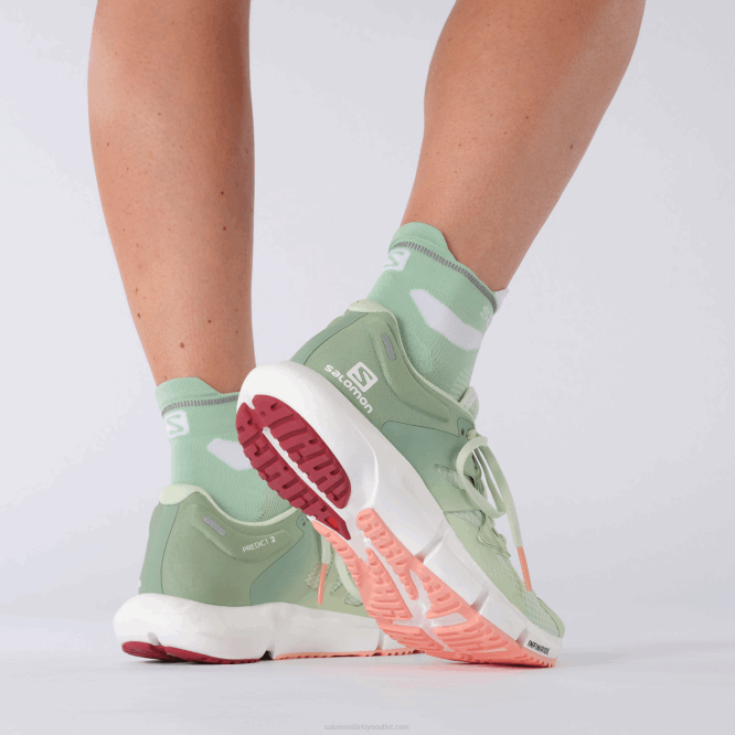 SalomonLF4H755 kadın koşu ayakkabısı - tahmin 2 sprey/granit yeşili/çiçek açan yıldız çiçeği