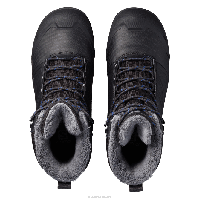 SalomonLF4H783 kışlık kadın botları - toundra pro clima su geçirmez hayalet/siyah/amparo mavisi