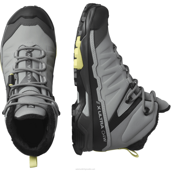 SalomonLF4H786 Kışlık Kadın Botları - x ultra 4 kış ortası thinsulate clima su geçirmez anıt/siyah/charlock