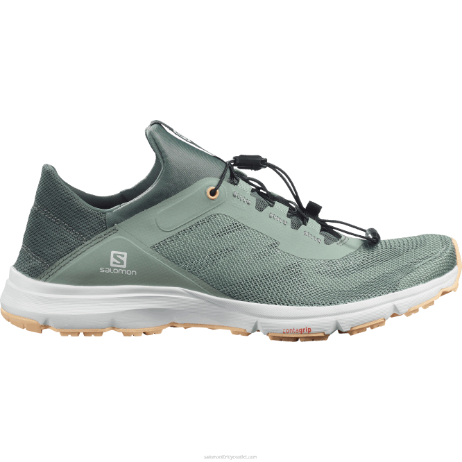 SalomonLF4H791 Kadın Sandaletleri - Amphib Bold 2 yeşil ortam/balsam yeşili/badem kreması