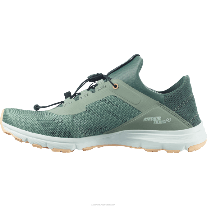 SalomonLF4H791 Kadın Sandaletleri - Amphib Bold 2 yeşil ortam/balsam yeşili/badem kreması