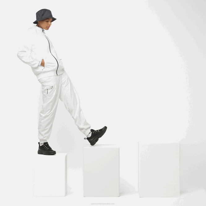 SalomonLF4H833 kadın rüzgarlık ceketi - donatmak beyaz/koyu siyah