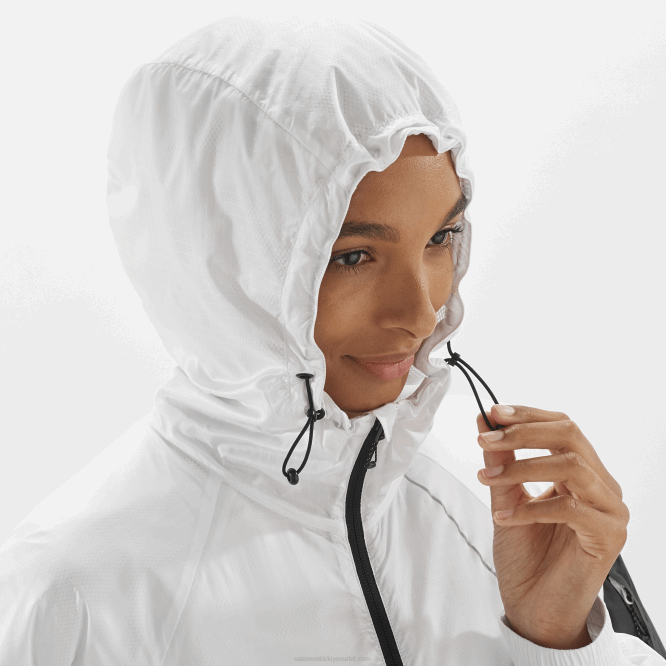 SalomonLF4H833 kadın rüzgarlık ceketi - donatmak beyaz/koyu siyah