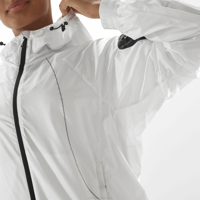 SalomonLF4H833 kadın rüzgarlık ceketi - donatmak beyaz/koyu siyah