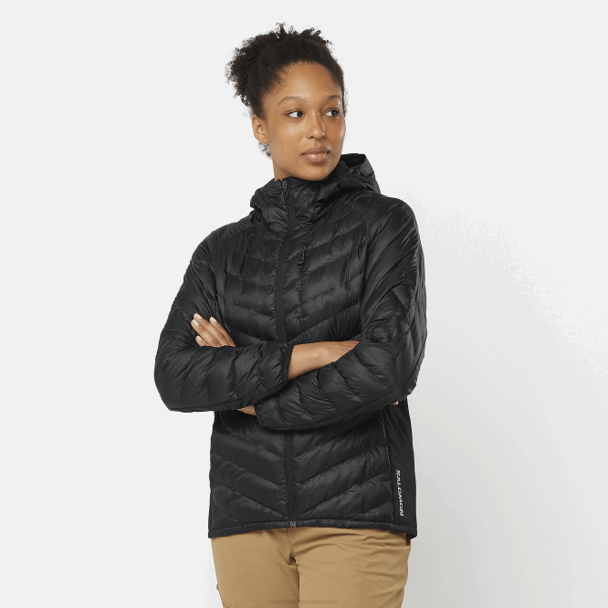 SalomonLF4H835 Kadın Yalıtımlı Kapüşonlu Ceket - Anahat primaloft koyu siyah