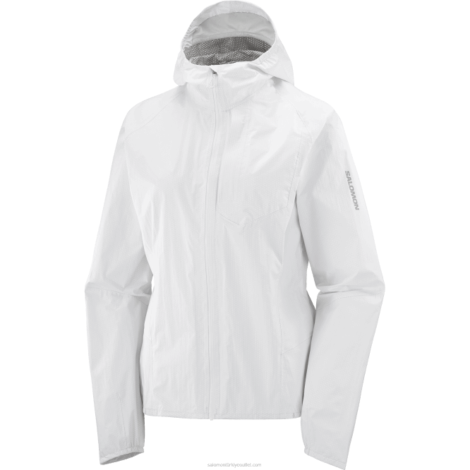 SalomonLF4H837 Kadın kabuklu ceket - bonatti su geçirmez beyaz