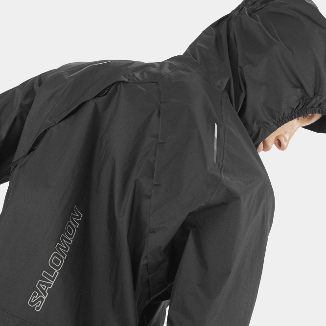 SalomonLF4H838 Kadın kabuklu ceket - bonatti su geçirmez koyu siyah
