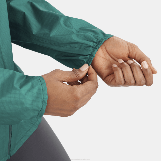 SalomonLF4H841 Kadın kabuklu ceket - bonatti su geçirmez Pasifik