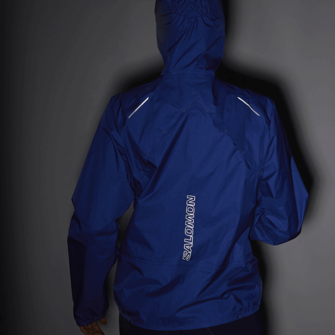 SalomonLF4H842 Kadın kabuklu ceket - bonatti su geçirmez deniz mavisi