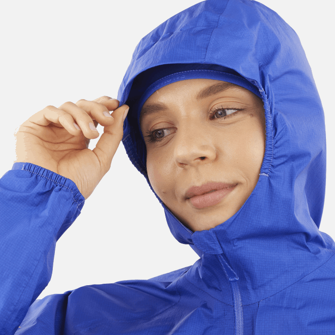 SalomonLF4H842 Kadın kabuklu ceket - bonatti su geçirmez deniz mavisi