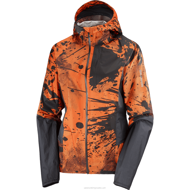 SalomonLF4H843 Kadın kabuklu ceket - bonatti su geçirmez kızıl aynak/ao/kapsül