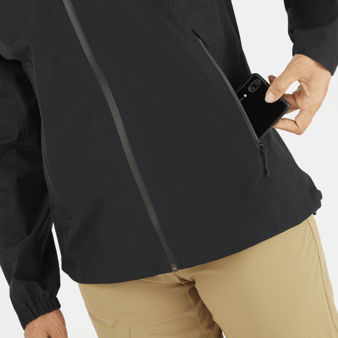 SalomonLF4H845 kadın ceketi - gore-tex 25l anahat koyu siyah