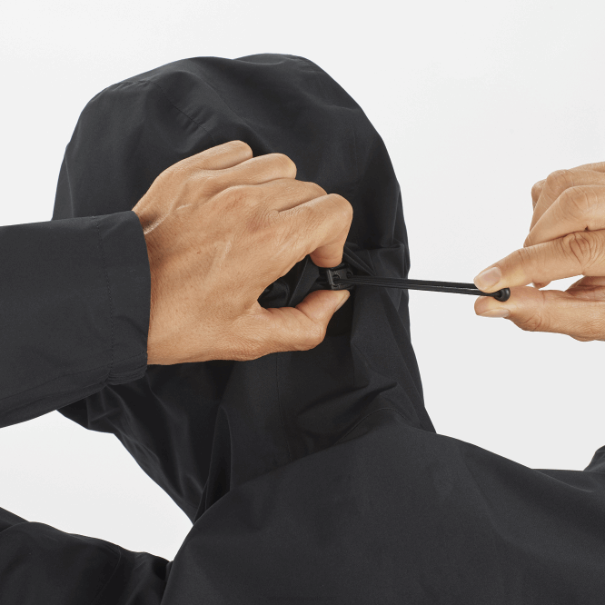 SalomonLF4H845 kadın ceketi - gore-tex 25l anahat koyu siyah