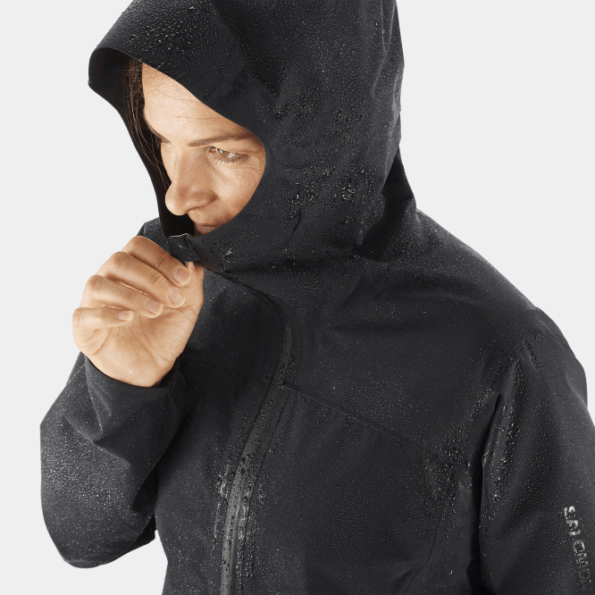 SalomonLF4H845 kadın ceketi - gore-tex 25l anahat koyu siyah