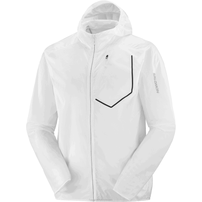 SalomonLF4H849 kadın rüzgar ceketi - bonatti aero rüzgar beyaz/koyu siyah