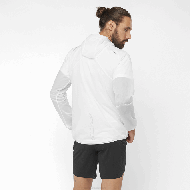 SalomonLF4H849 kadın rüzgar ceketi - bonatti aero rüzgar beyaz/koyu siyah