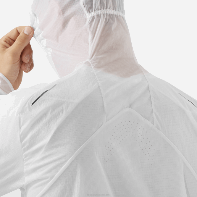 SalomonLF4H849 kadın rüzgar ceketi - bonatti aero rüzgar beyaz/koyu siyah