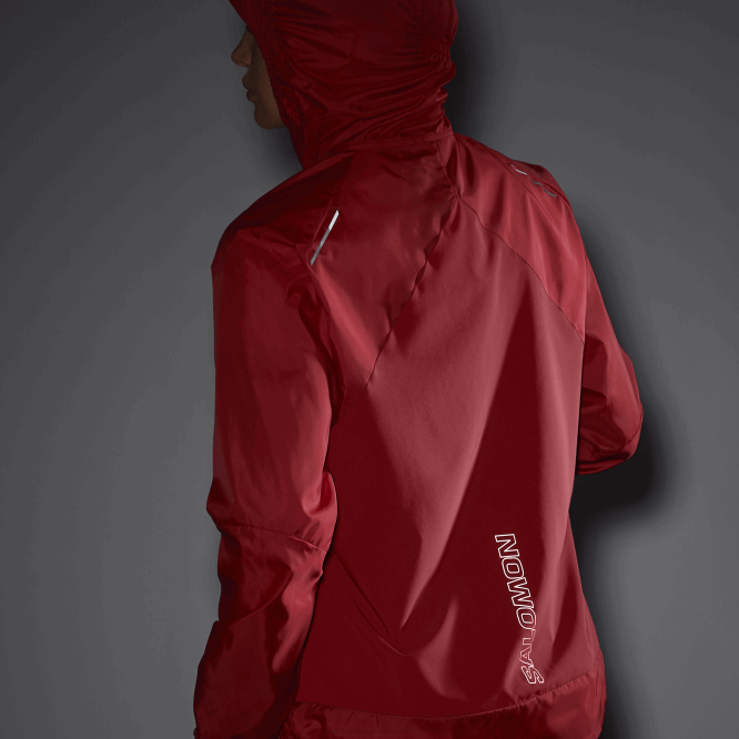 SalomonLF4H851 kadın rüzgar ceketi - bonatti çapraz rüzgar jalapeno kırmızısı