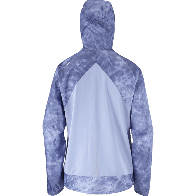 SalomonLF4H852 kadın rüzgar ceketi - bonatti çapraz rüzgar İngiliz malikanesi/ao/gri mavi