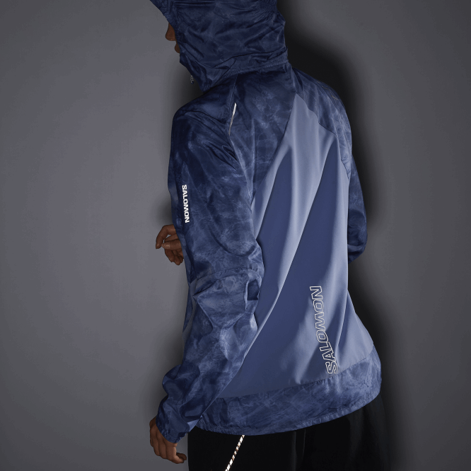 SalomonLF4H852 kadın rüzgar ceketi - bonatti çapraz rüzgar İngiliz malikanesi/ao/gri mavi