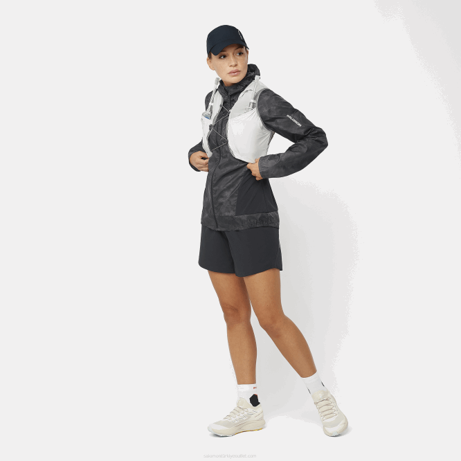 SalomonLF4H854 kadın rüzgar ceketi - bonatti çapraz rüzgar periskop/ao/koyu siyah