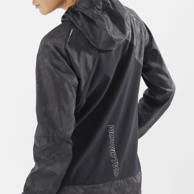 SalomonLF4H854 kadın rüzgar ceketi - bonatti çapraz rüzgar periskop/ao/koyu siyah