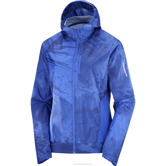 SalomonLF4H857 kadın rüzgar ceketi - bonatti çapraz rüzgar lacivert şakayık/deniz mavisi/ao