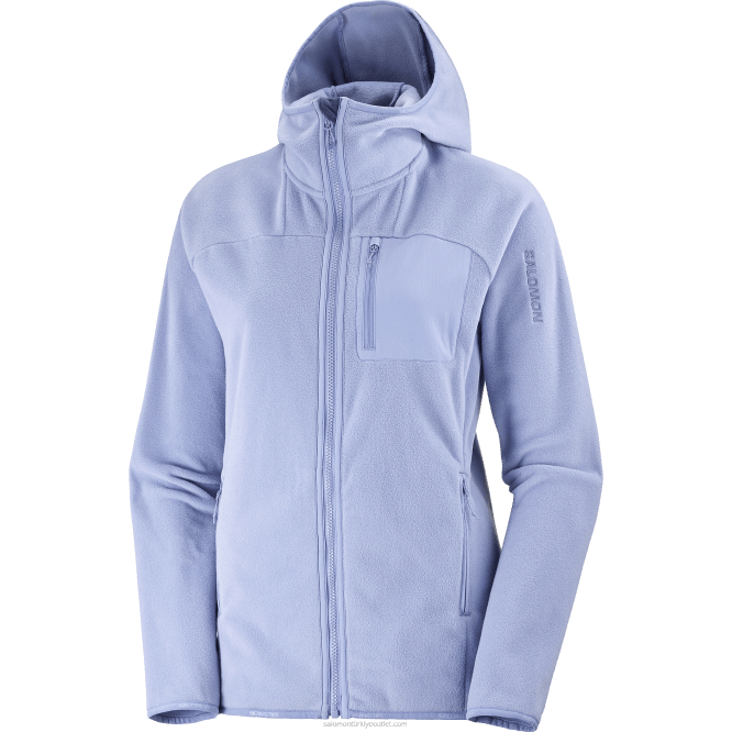 SalomonLF4H860 Kapşonlu Kadın Orta Katman Ceketi - Anahat Polartec İngiliz malikanesi