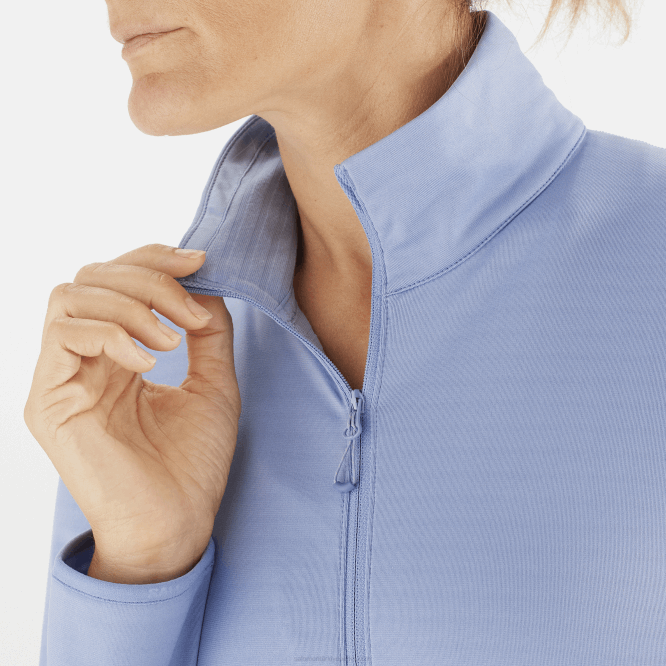 SalomonLF4H863 tam fermuarlı orta katman kadın ceketi - temel hafif sıcak İngiliz malikanesi