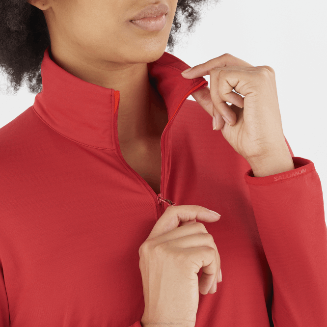 SalomonLF4H868 tam fermuarlı orta katman kadın ceketi - temel hafif sıcak samba