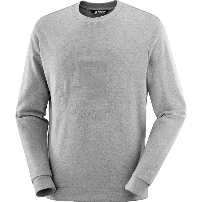 SalomonLF4H869 Bisiklet Yaka Kadın Kazak - Outlife Logo Summer Heather orta gri/melanj