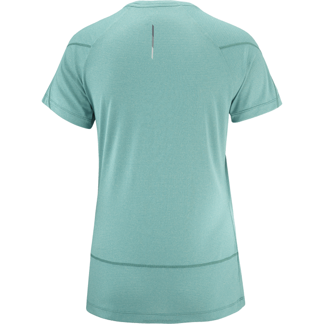 SalomonLF4H888 kısa kollu kadın tişörtü - çapraz koşu pasifik/funda