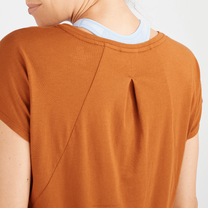 SalomonLF4H895 kısa kollu kadın tişörtü - temel şekil bal zencefil