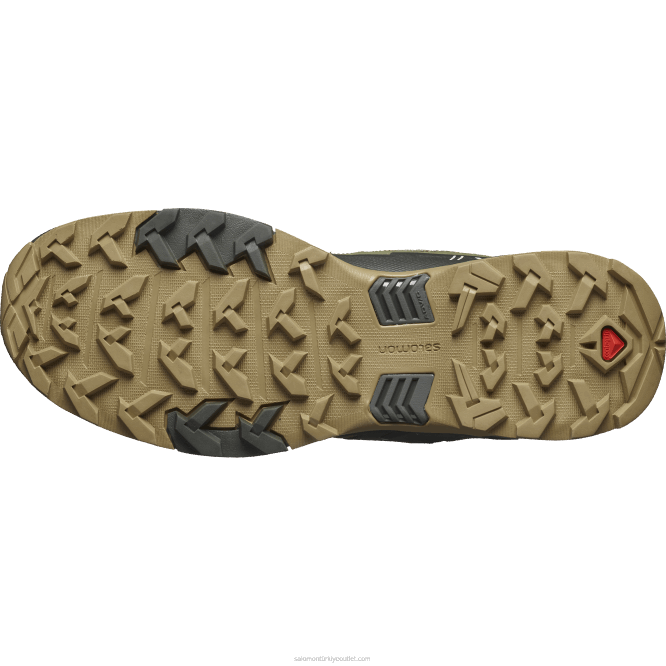 SalomonLF4H9 erkek yürüyüş botları - x ultra 4 orta gore-tex derin liken yeşili/turba/yosun