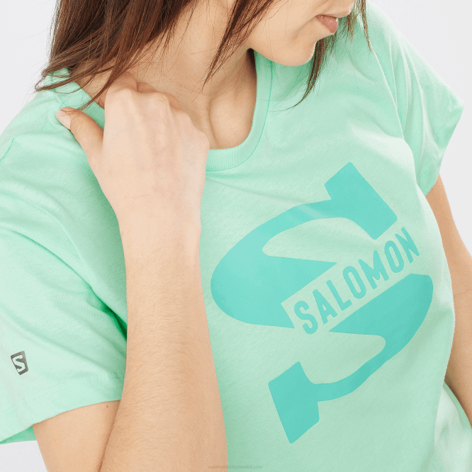 SalomonLF4H902 kısa kollu kadın tişörtü - outlife big logo plaj camı