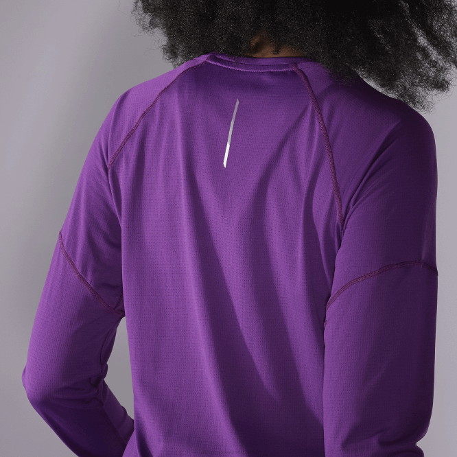 SalomonLF4H916 uzun kollu kadın tişörtü - çapraz koşu taç mücevher