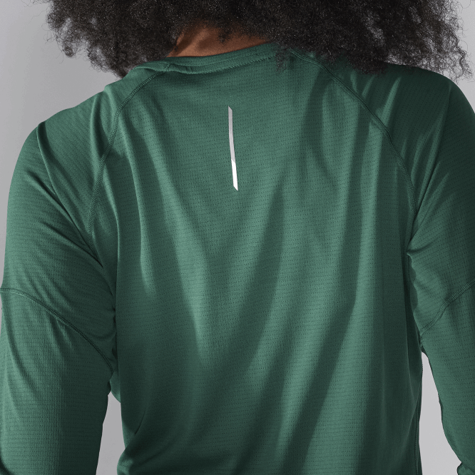 SalomonLF4H921 uzun kollu kadın tişörtü - çapraz koşu kızılçam çamı