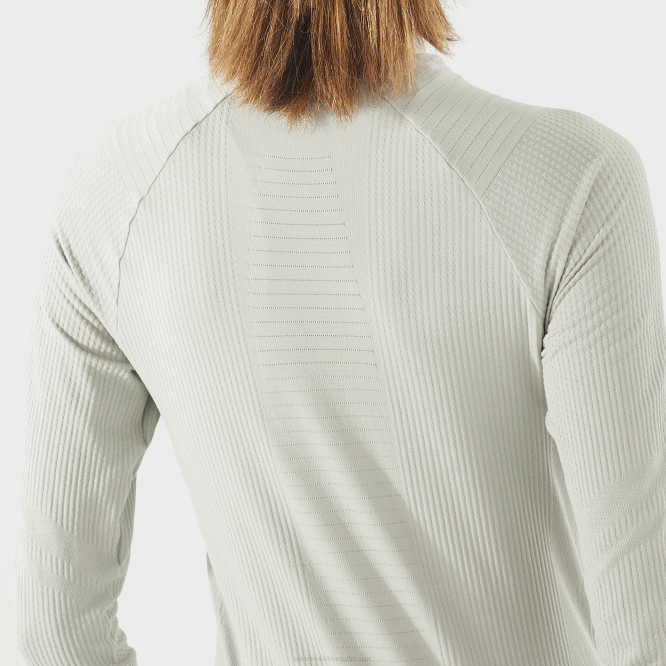 SalomonLF4H923 uzun kollu kadın içlik - temel dikişsiz dövme demir